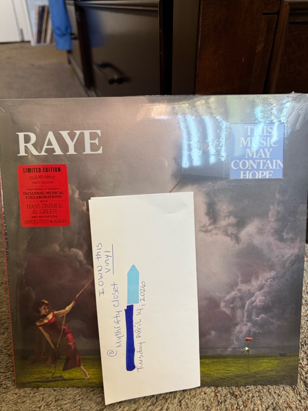 Raye - This Music May Contain Hope Clear mint vertigo Vinyl Record Limited